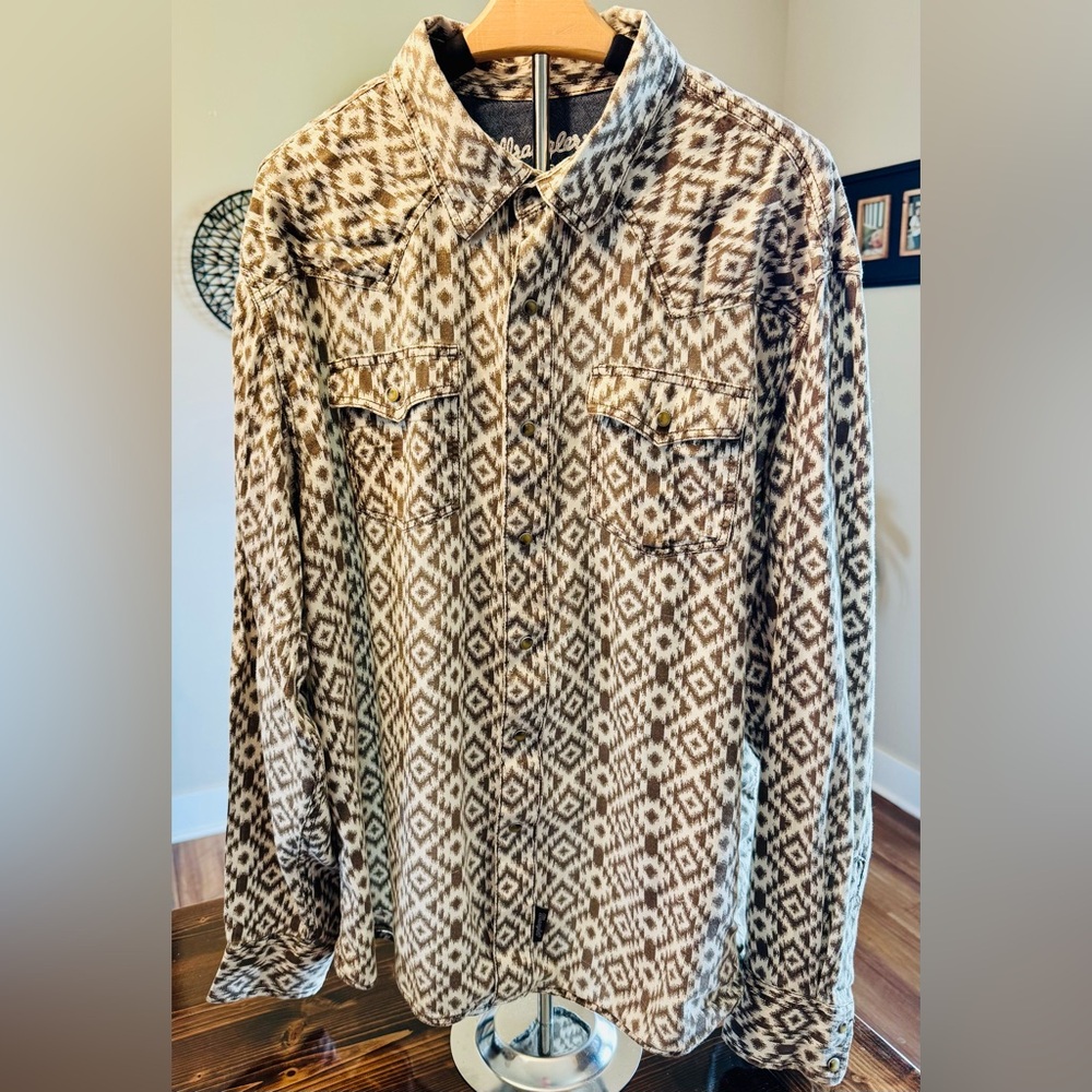 Wrangler Retro Premium‎ Men’s Western Pearl Snap Shirt Size XXL